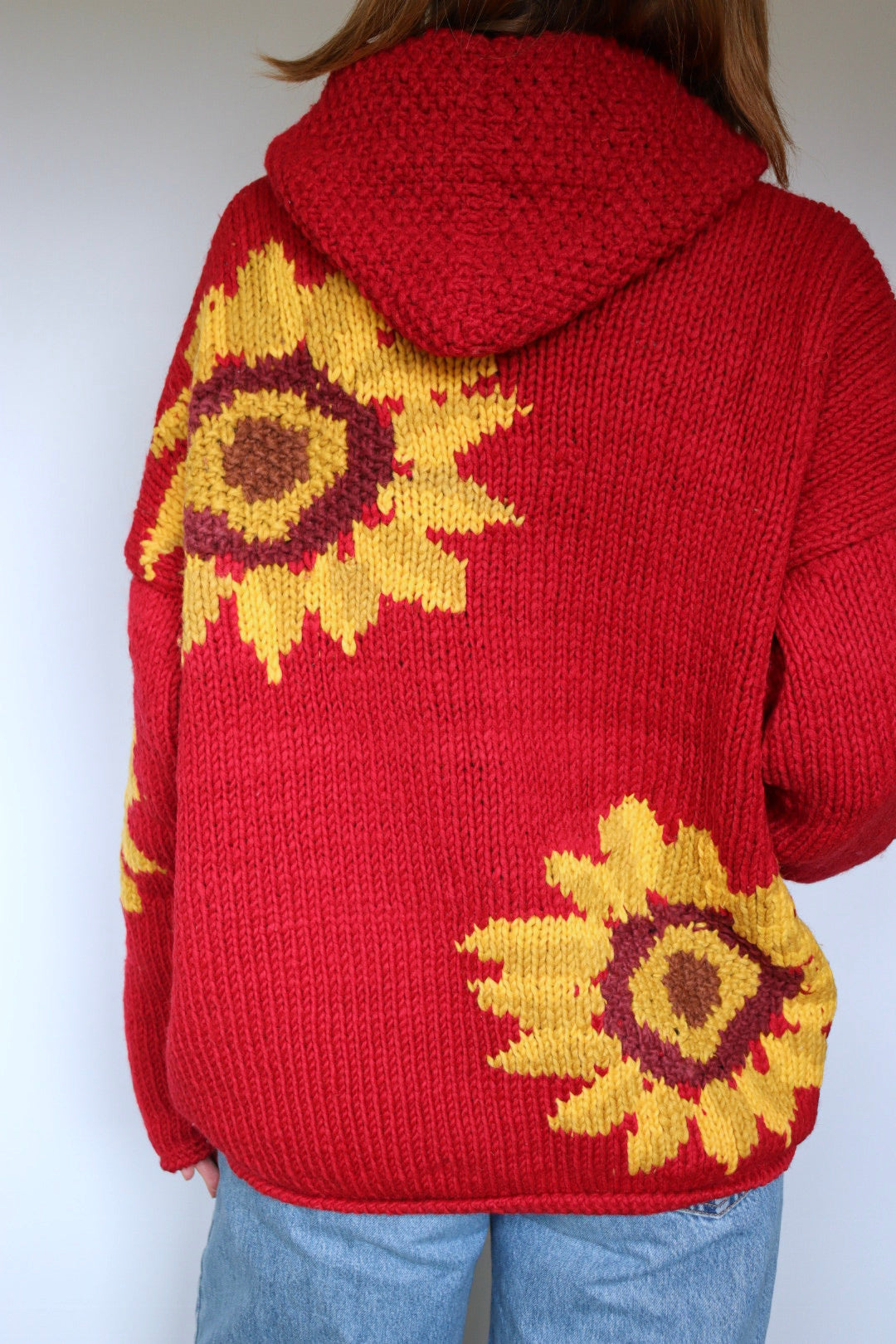 The Knitted Sunflowers - vintage cardigan - S up to L/XL