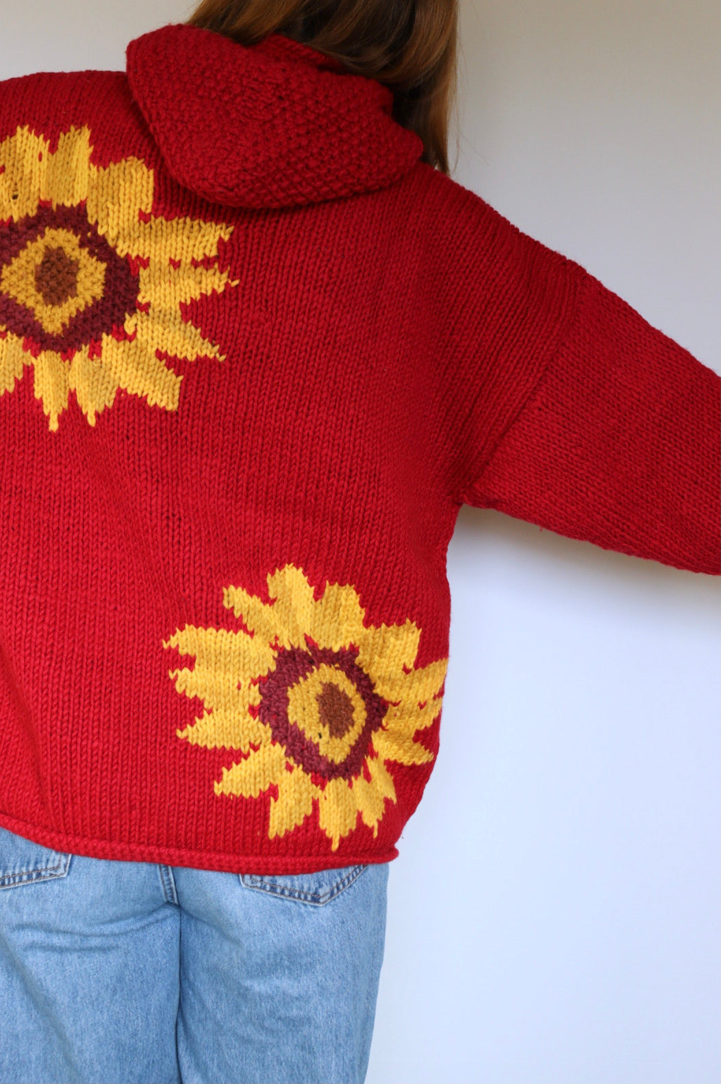 The Knitted Sunflowers - vintage cardigan - S up to L/XL