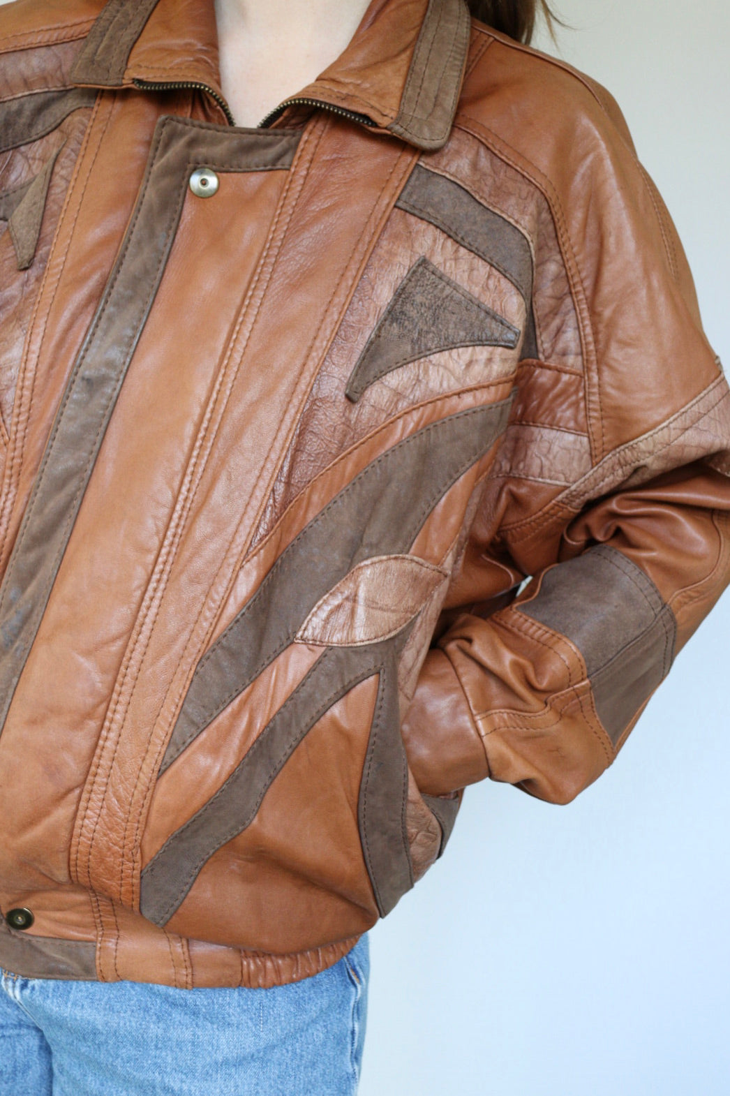 The Pierre Cardin - vintage leather jacket - S up to L
