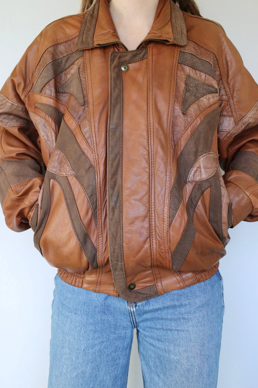 The Pierre Cardin - vintage leather jacket - S up to L