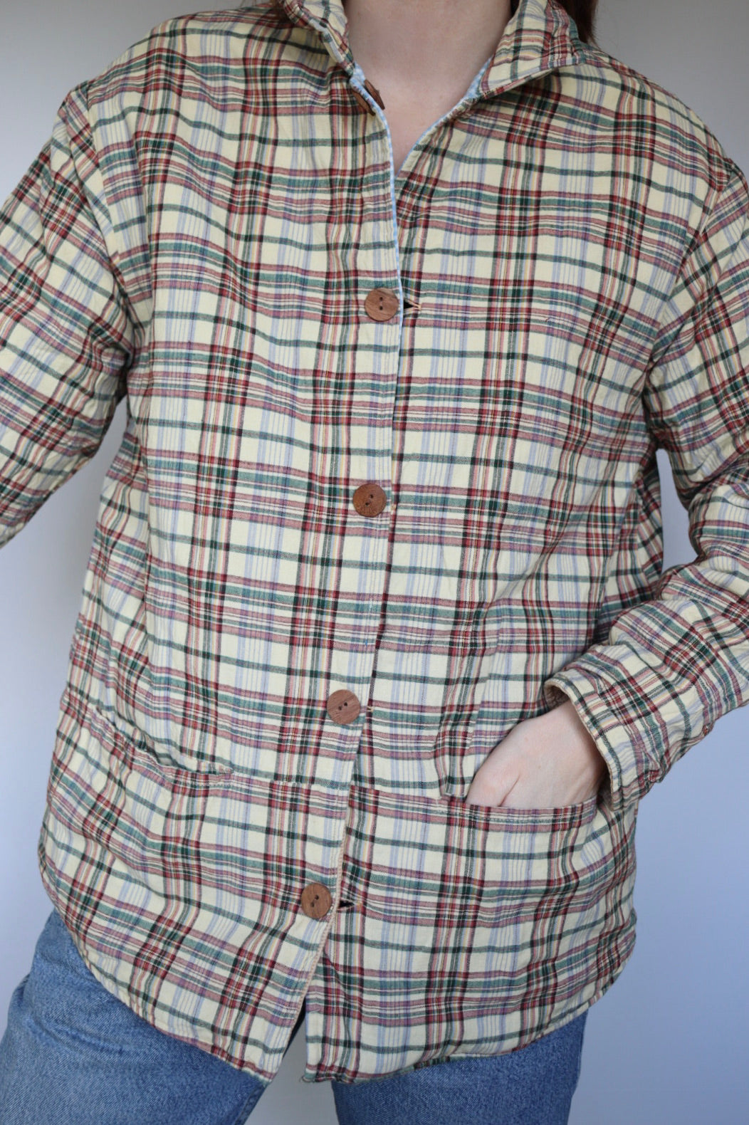 The Patch Magic 'Lighthouse' - vintage cotton quilted jacket - S up to M/L