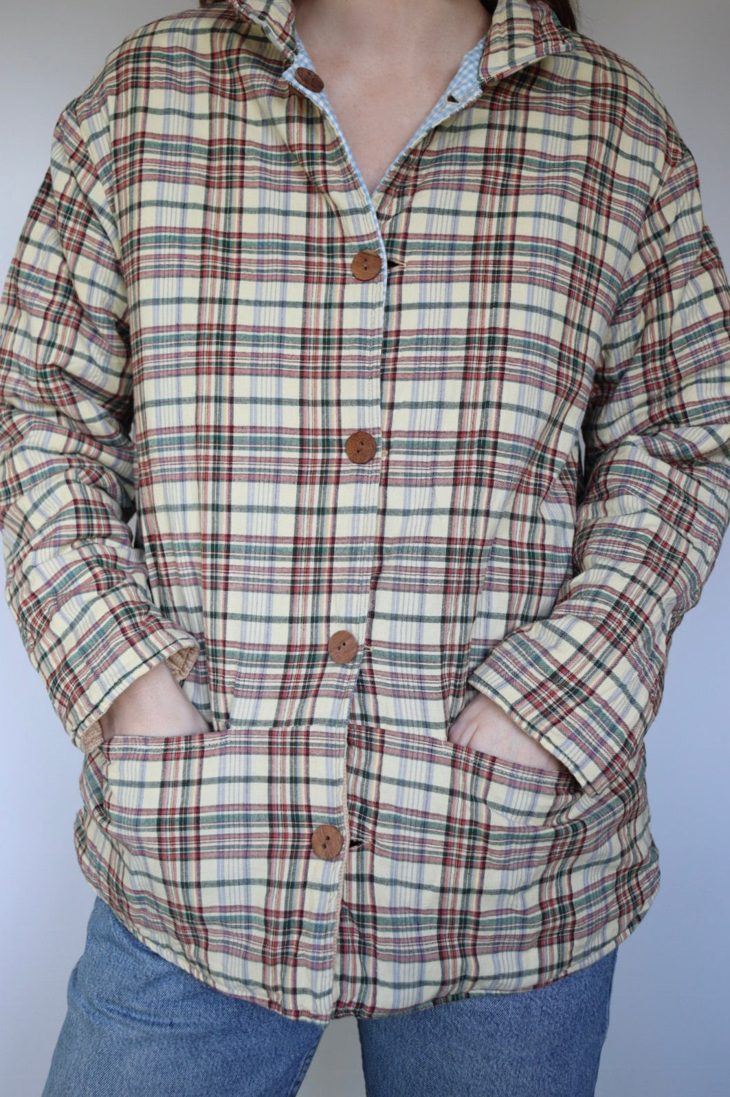 The Patch Magic 'Lighthouse' - vintage cotton quilted jacket - S up to M/L