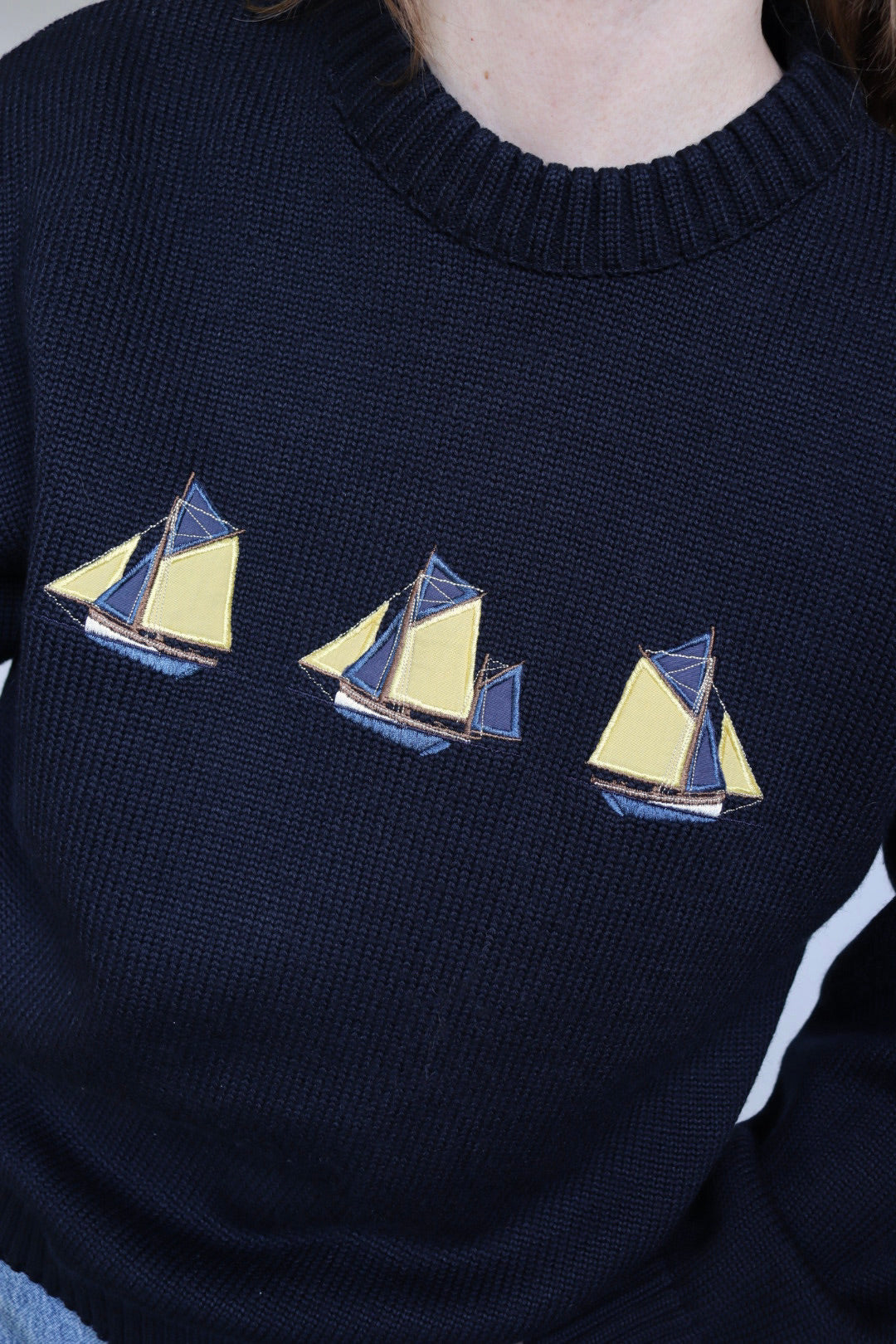 The Three Sails - vintage sweater - S up to M