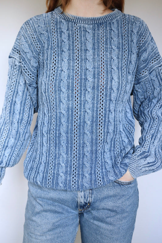 The Cotton Cable-knit - vintage cotton sweater - S up to L