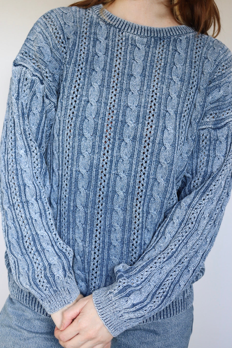 The Cotton Cable-knit - vintage cotton sweater - S up to L