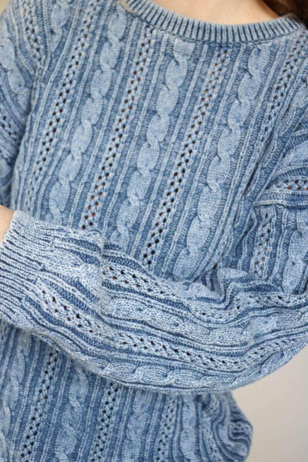 The Cotton Cable-knit - vintage cotton sweater - S up to L