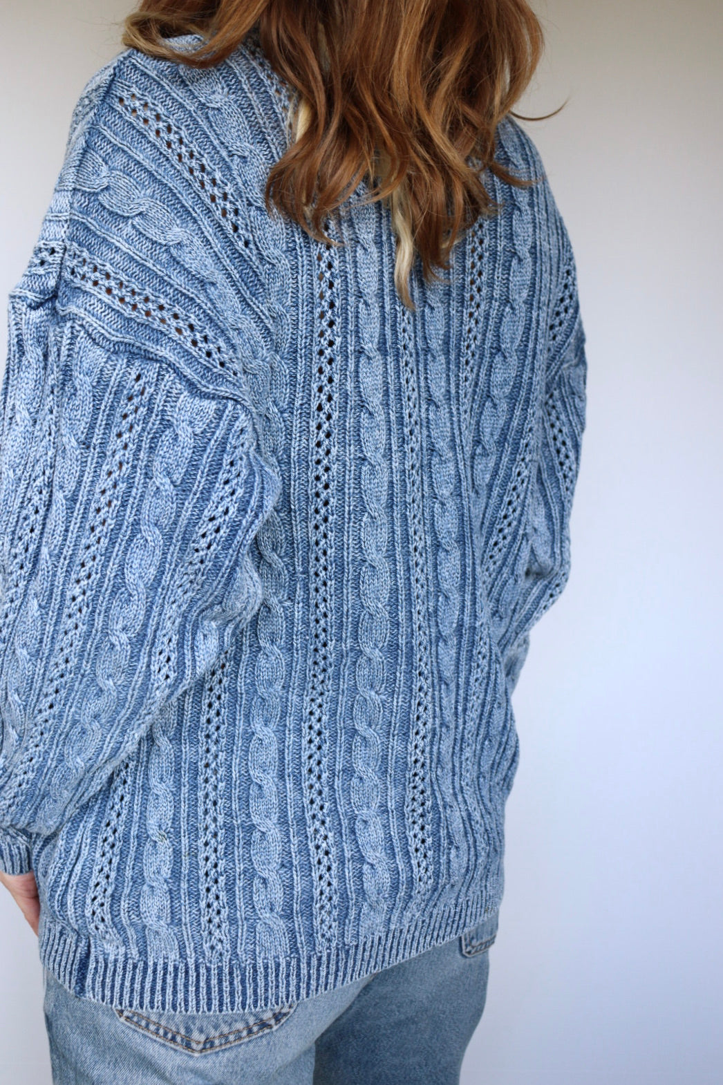 The Cotton Cable-knit - vintage cotton sweater - S up to L