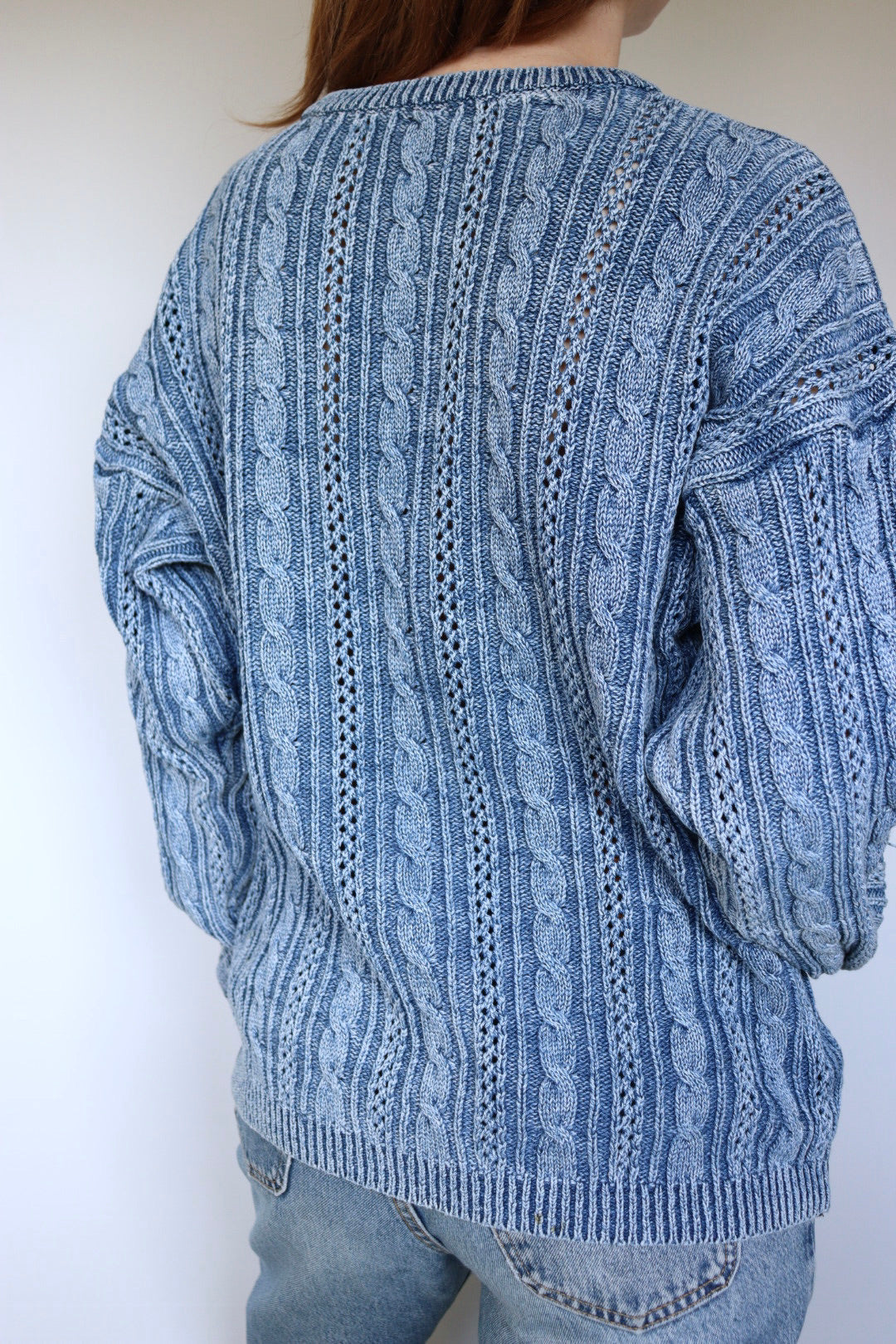 The Cotton Cable-knit - vintage cotton sweater - S up to L