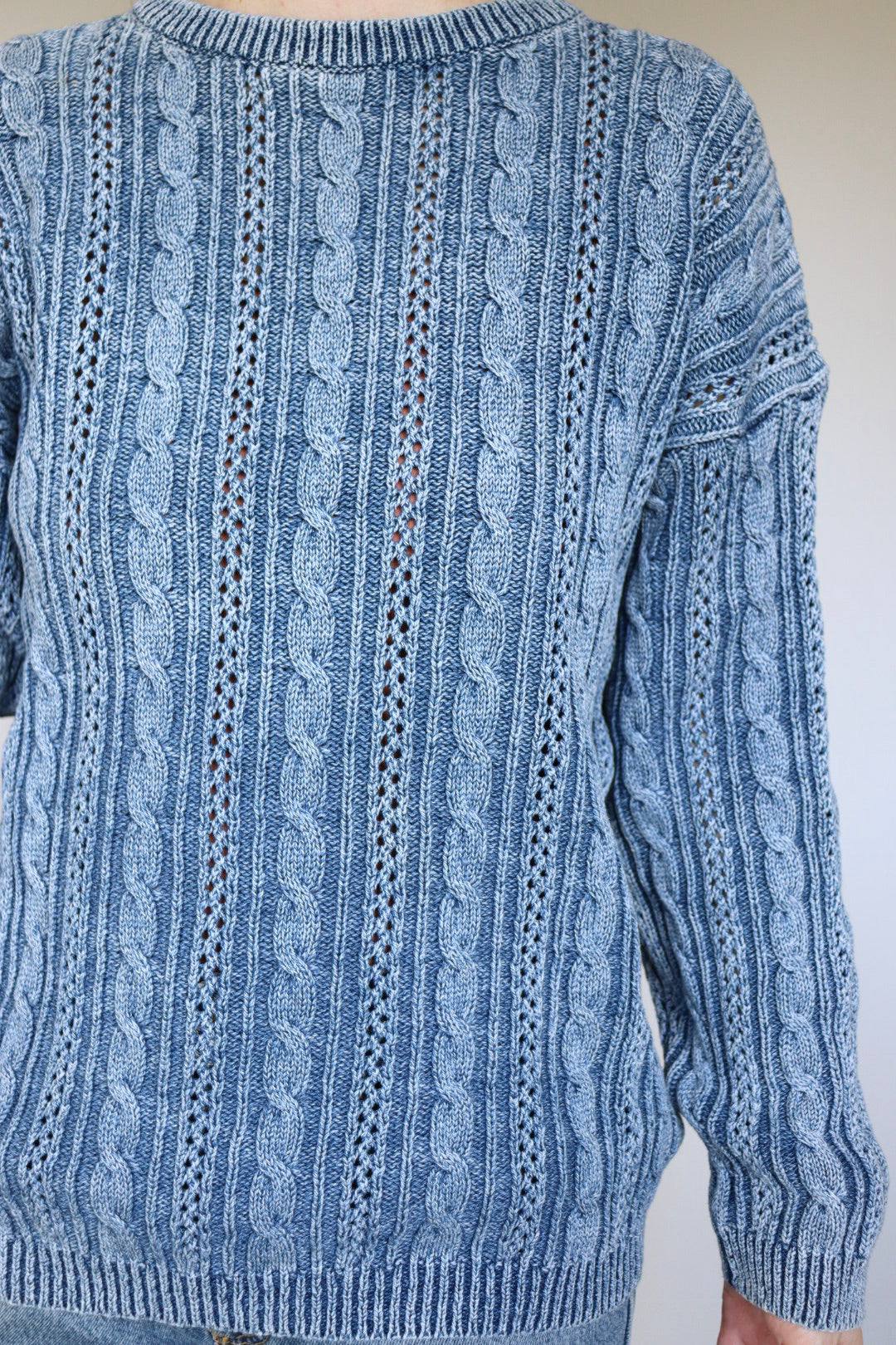 The Cotton Cable-knit - vintage cotton sweater - S up to L