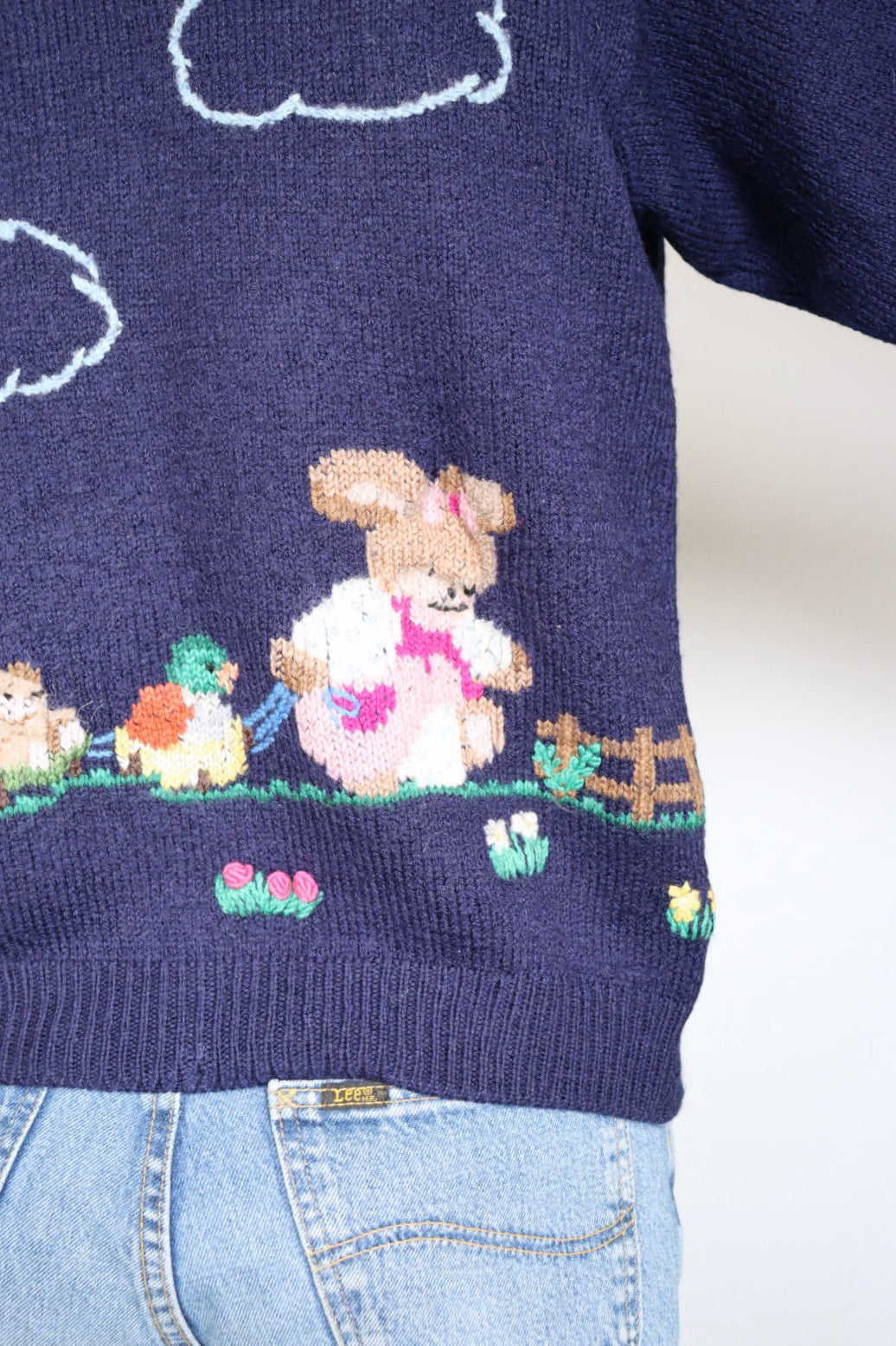 The Garden Party - vintage embroidered cardigan - S up to M