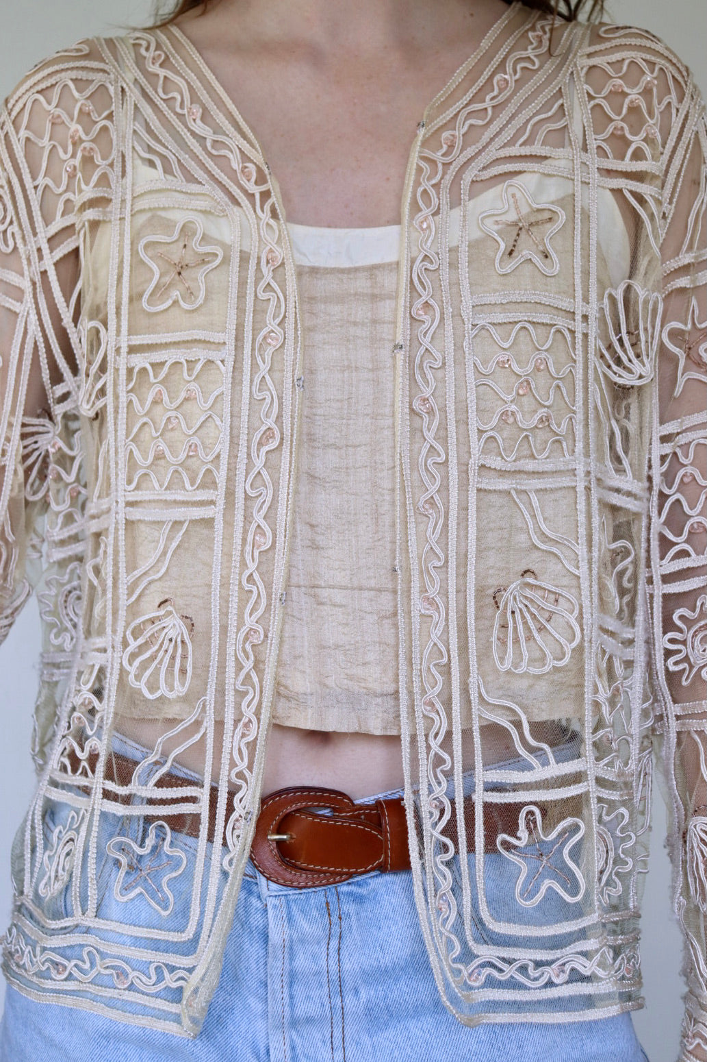 The See-trough Shells - cardigan - S up to M