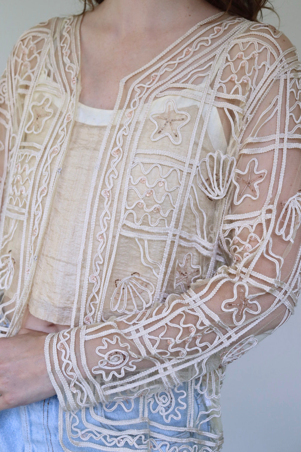 The See-trough Shells - cardigan - S up to M