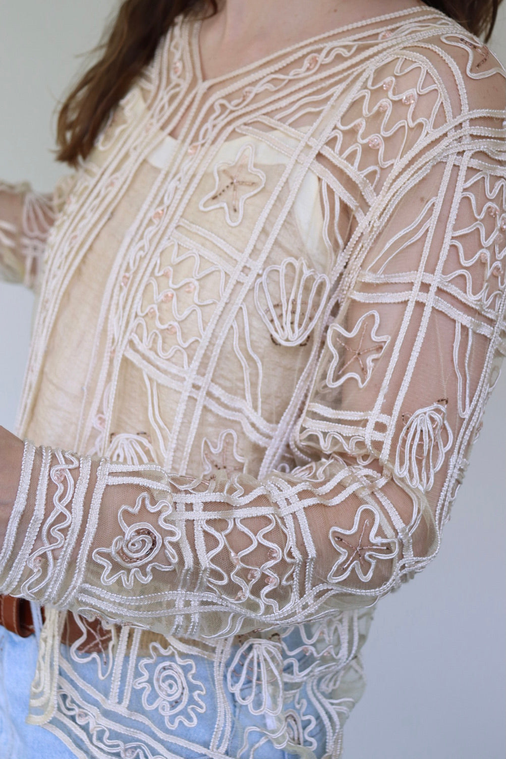 The See-trough Shells - cardigan - S up to M