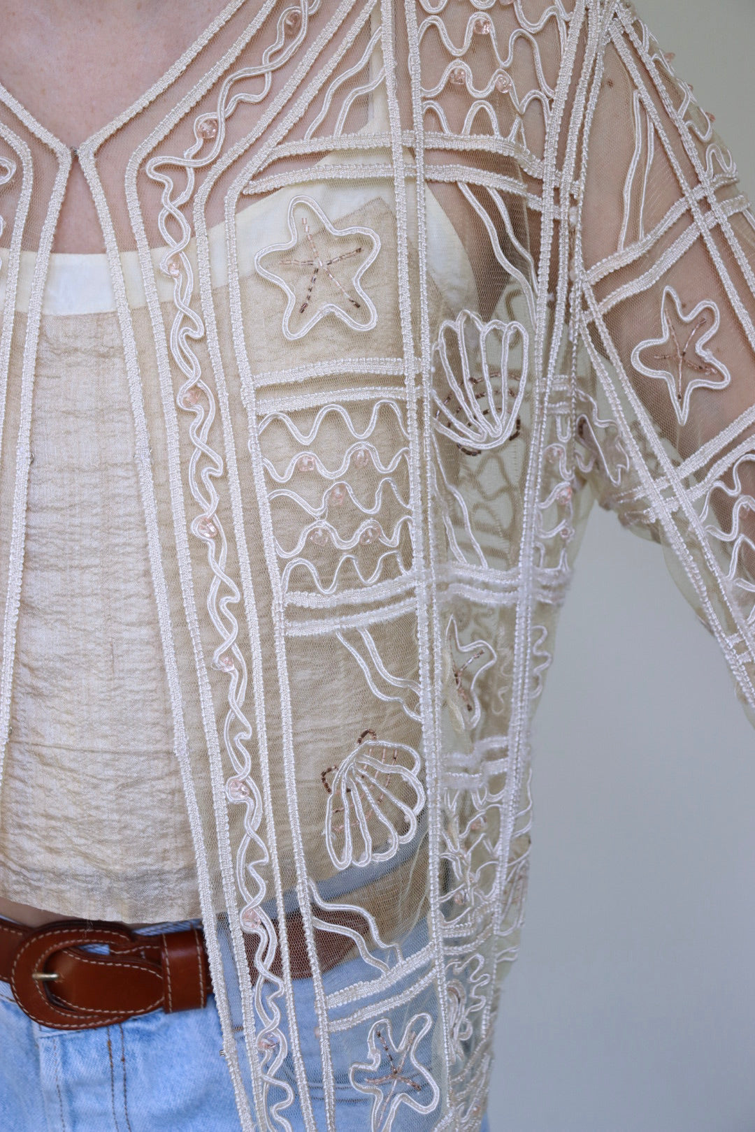 The See-trough Shells - cardigan - S up to M