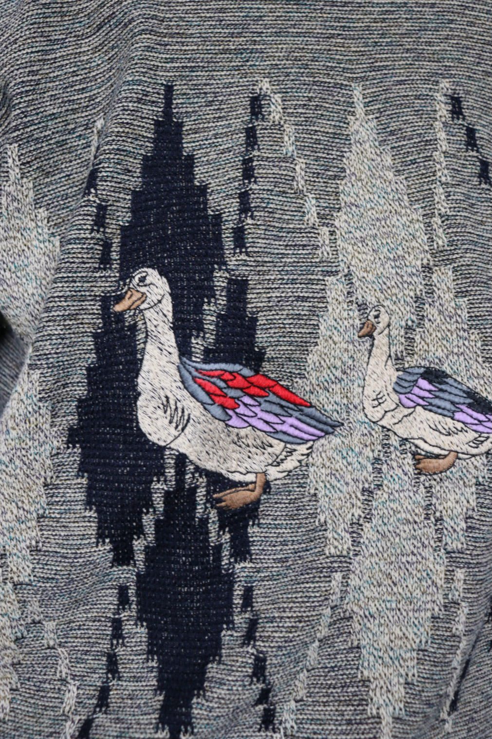 The Three Ducks - vintage Carlo Colucci knitted sweater - S up to L/XL