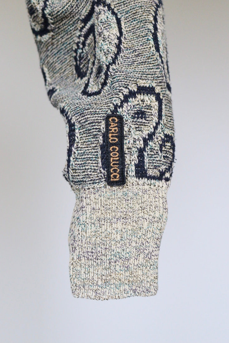 The Three Ducks - vintage Carlo Colucci knitted sweater - S up to L/XL