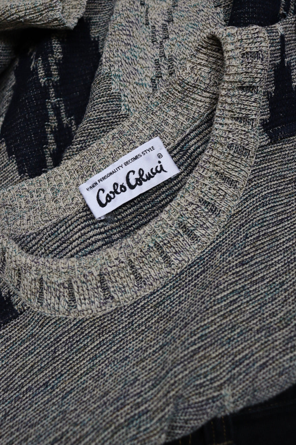 The Three Ducks - vintage Carlo Colucci knitted sweater - S up to L/XL