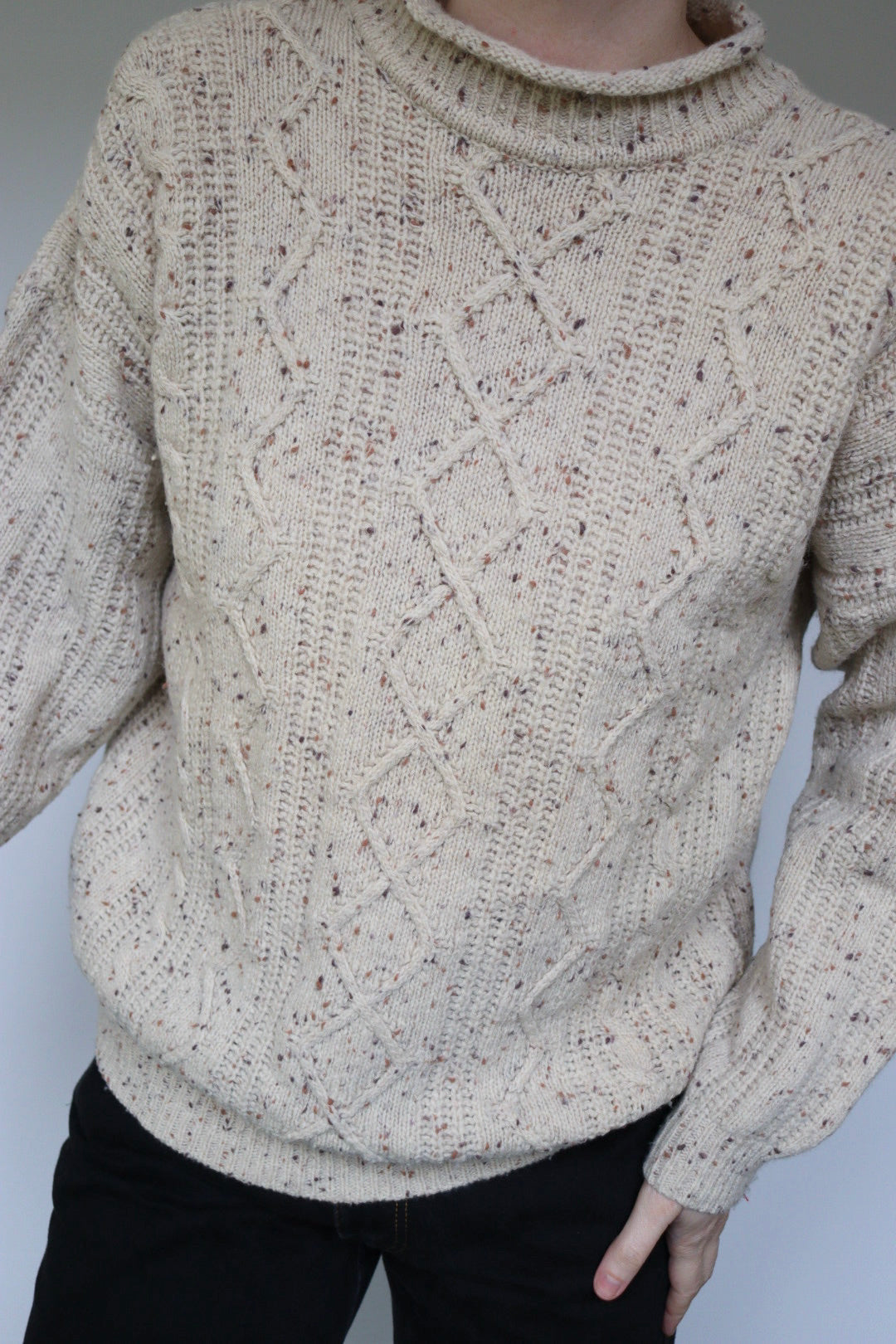 The Classic Cable - vintage cable-knit sweater - S up to M/L