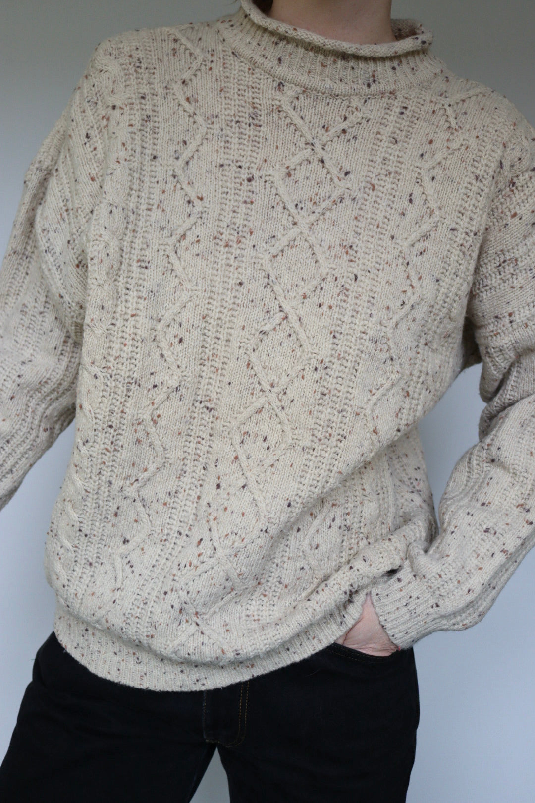 The Classic Cable - vintage cable-knit sweater - S up to M/L