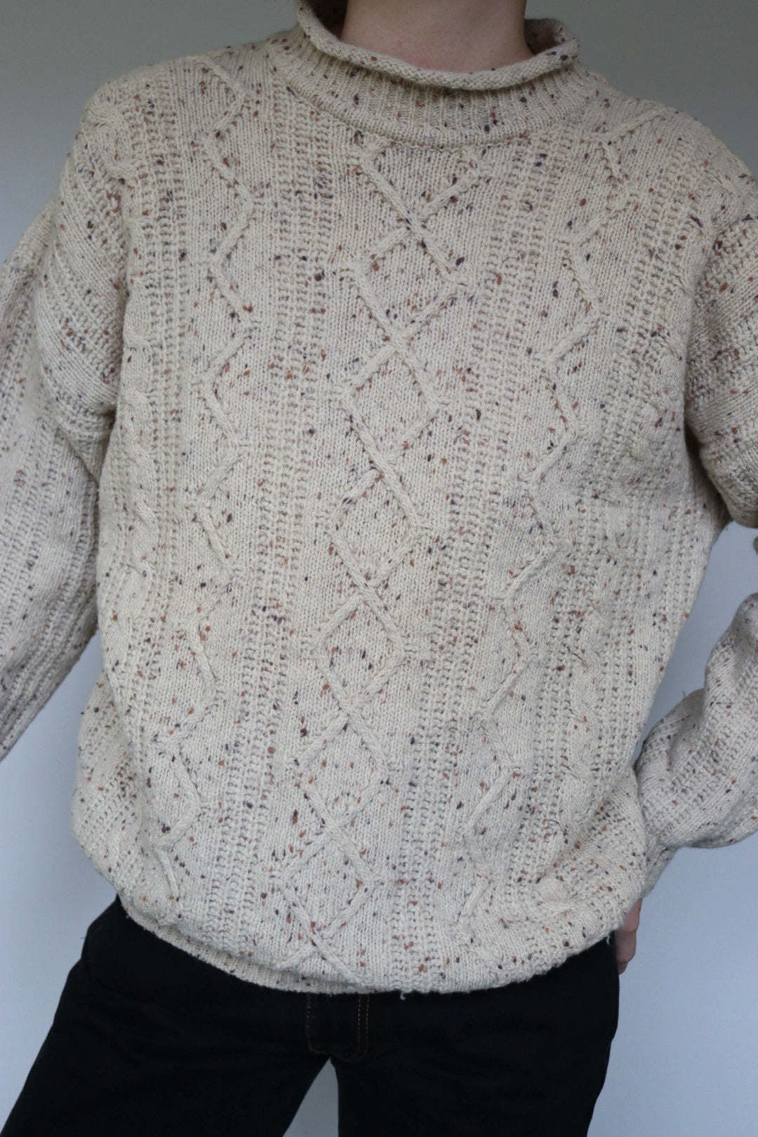 The Classic Cable - vintage cable-knit sweater - S up to M/L