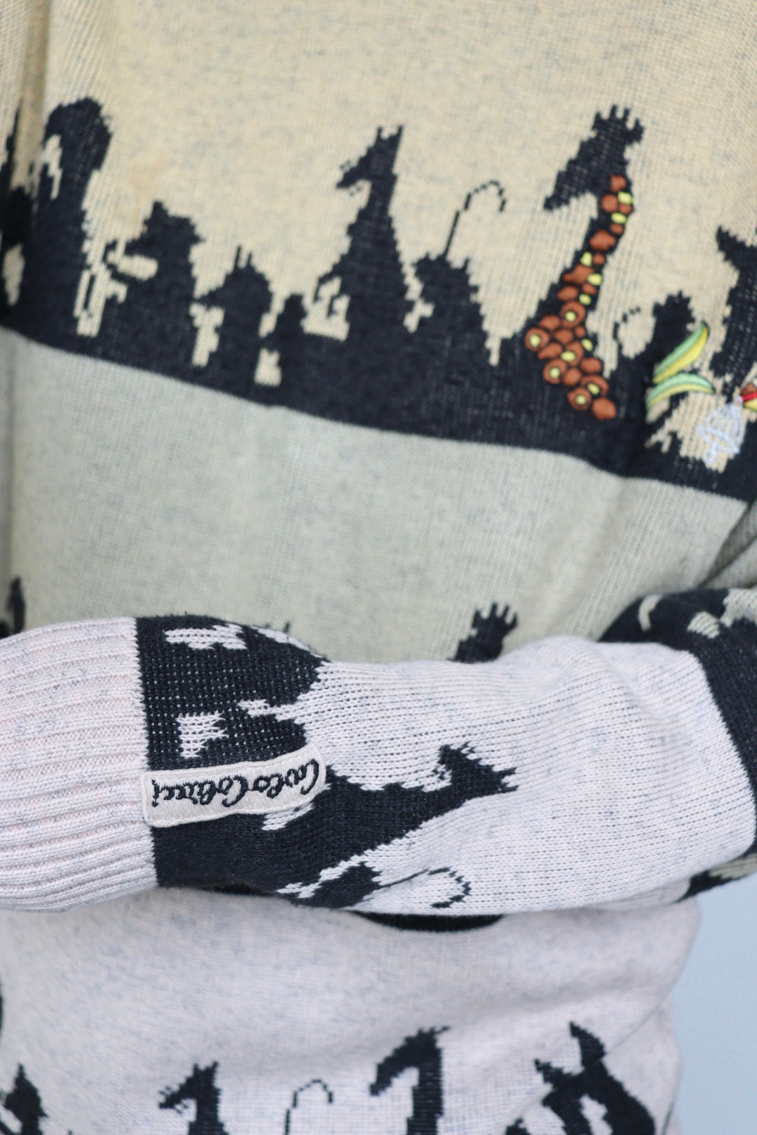 The 80's Animals - vintage Carlo Colucci knitted sweater - S up to L/XL