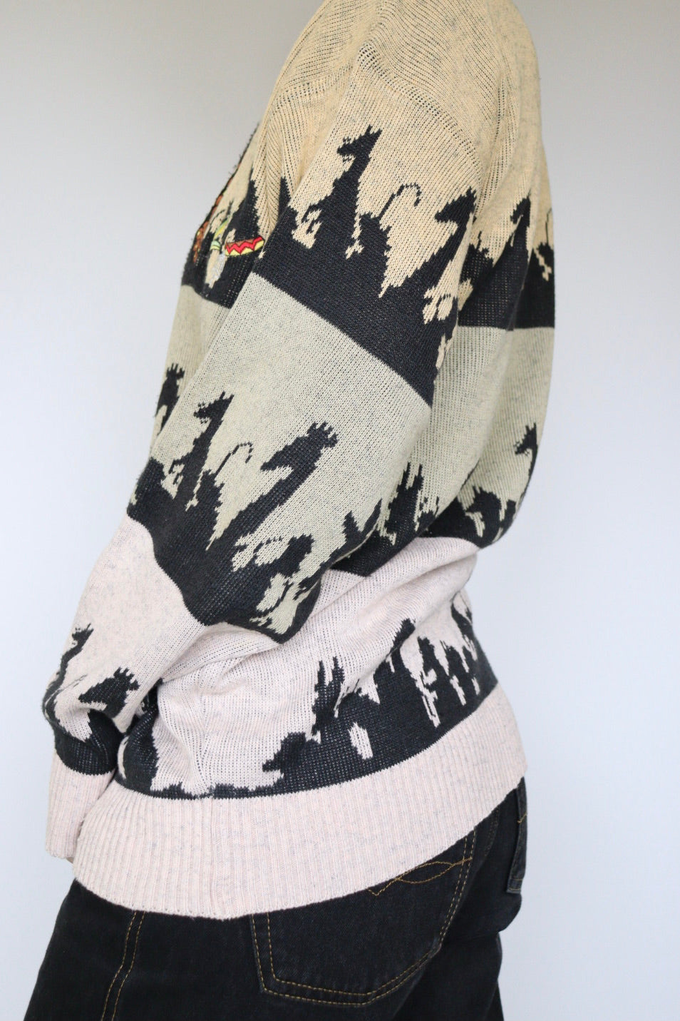 The 80's Animals - vintage Carlo Colucci knitted sweater - S up to L/XL