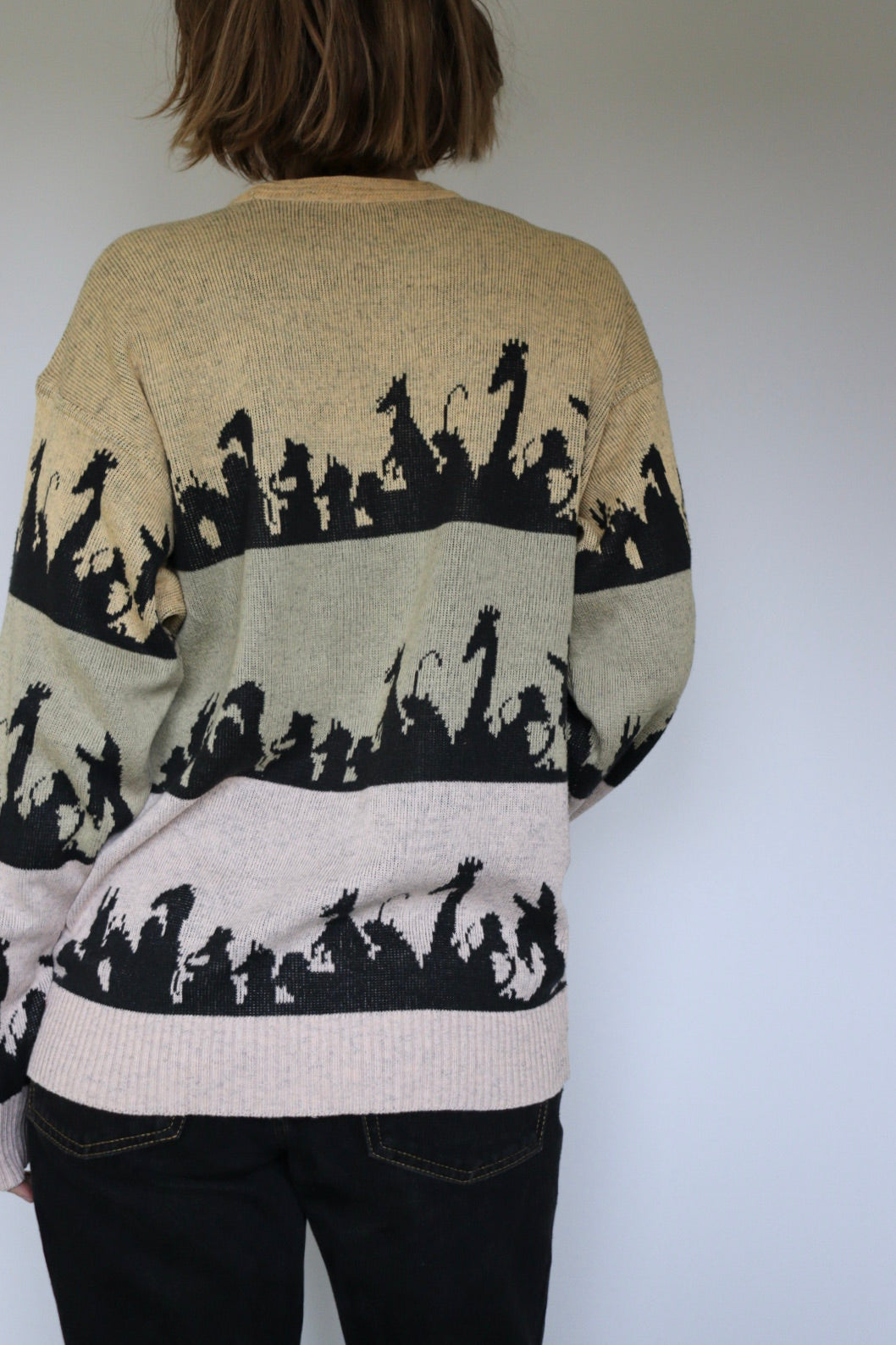 The 80's Animals - vintage Carlo Colucci knitted sweater - S up to L/XL