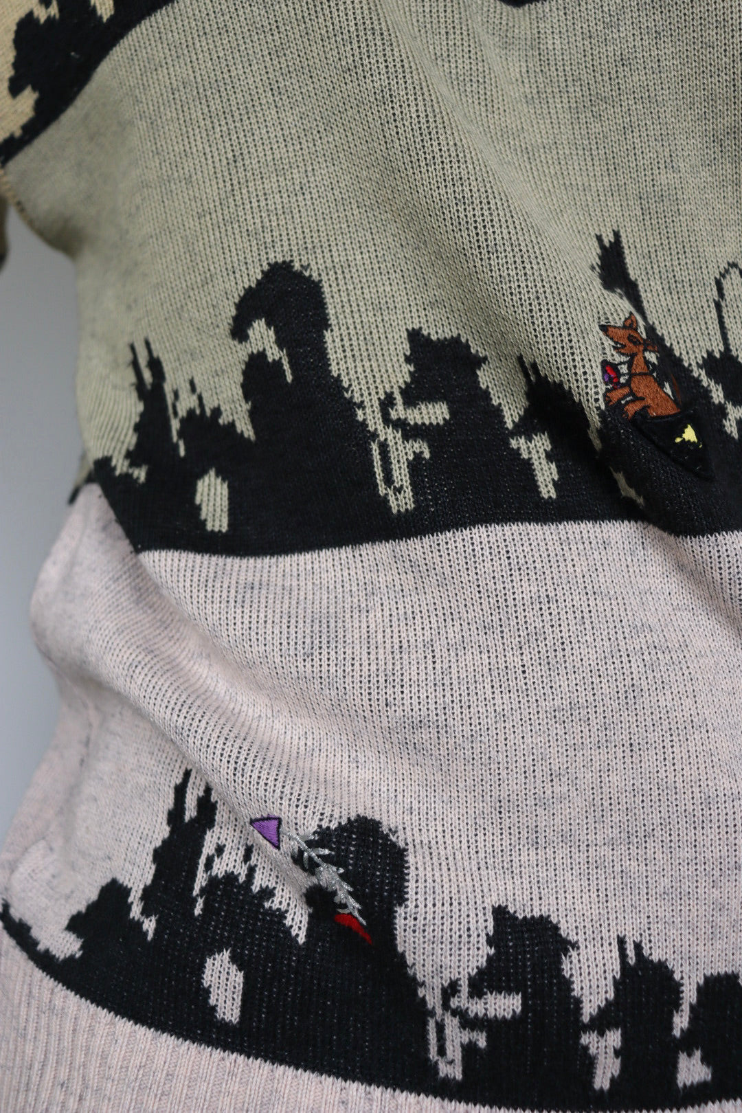 The 80's Animals - vintage Carlo Colucci knitted sweater - S up to L/XL