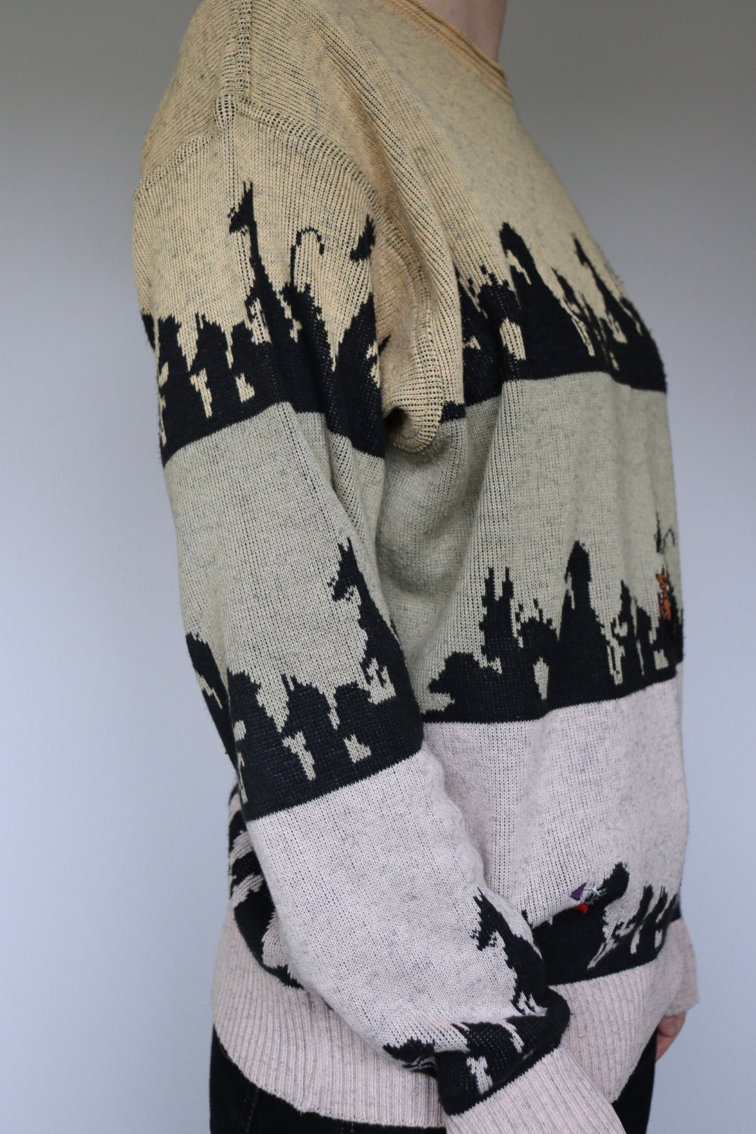 The 80's Animals - vintage Carlo Colucci knitted sweater - S up to L/XL