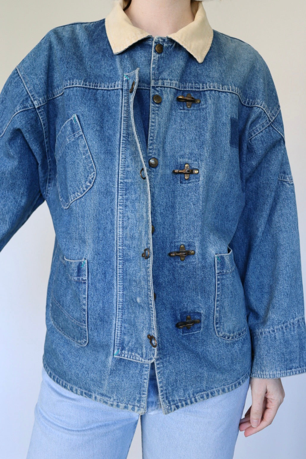 The Denim Barn - vintage denim jacket - S up to L