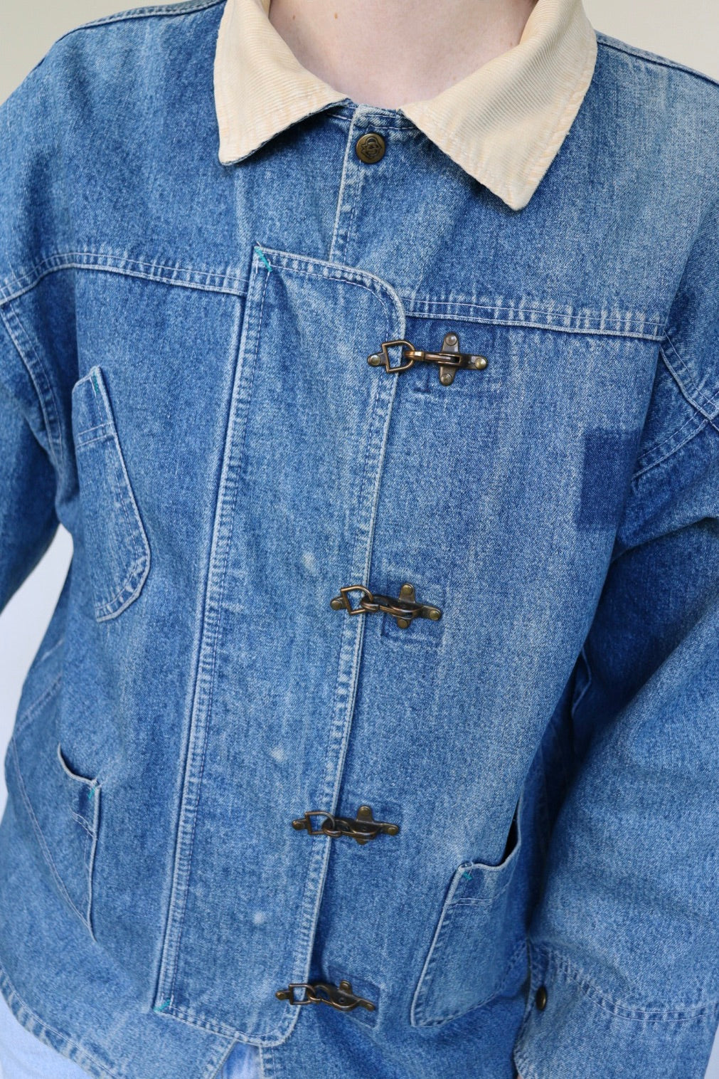 The Denim Barn - vintage denim jacket - S up to L