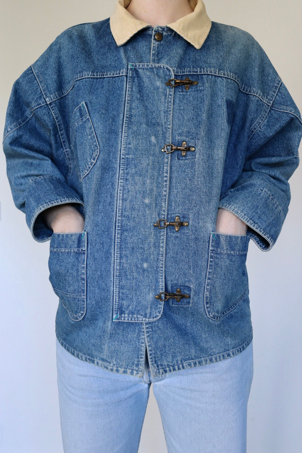 The Denim Barn - vintage denim jacket - S up to L