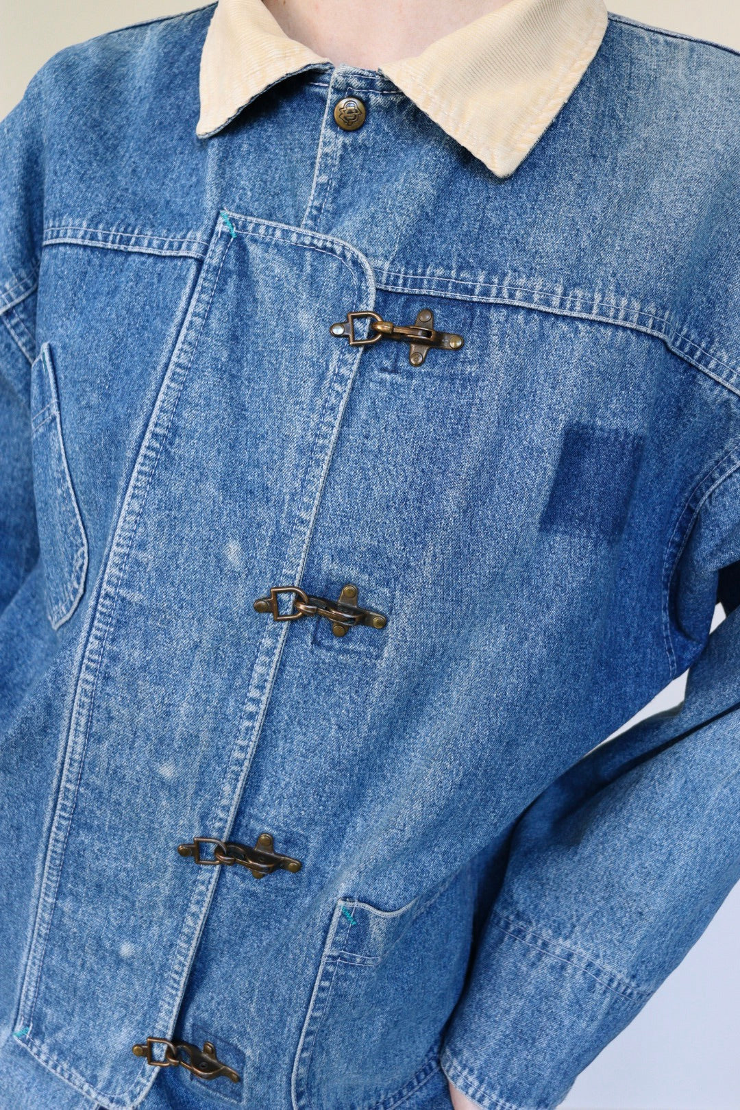 The Denim Barn - vintage denim jacket - S up to L
