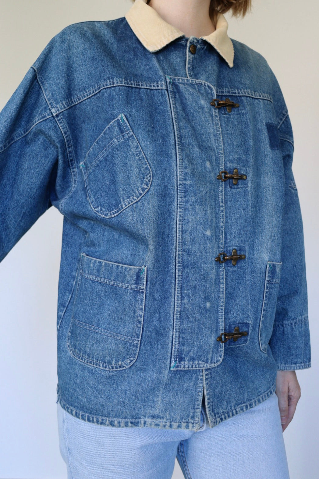 The Denim Barn - vintage denim jacket - S up to L