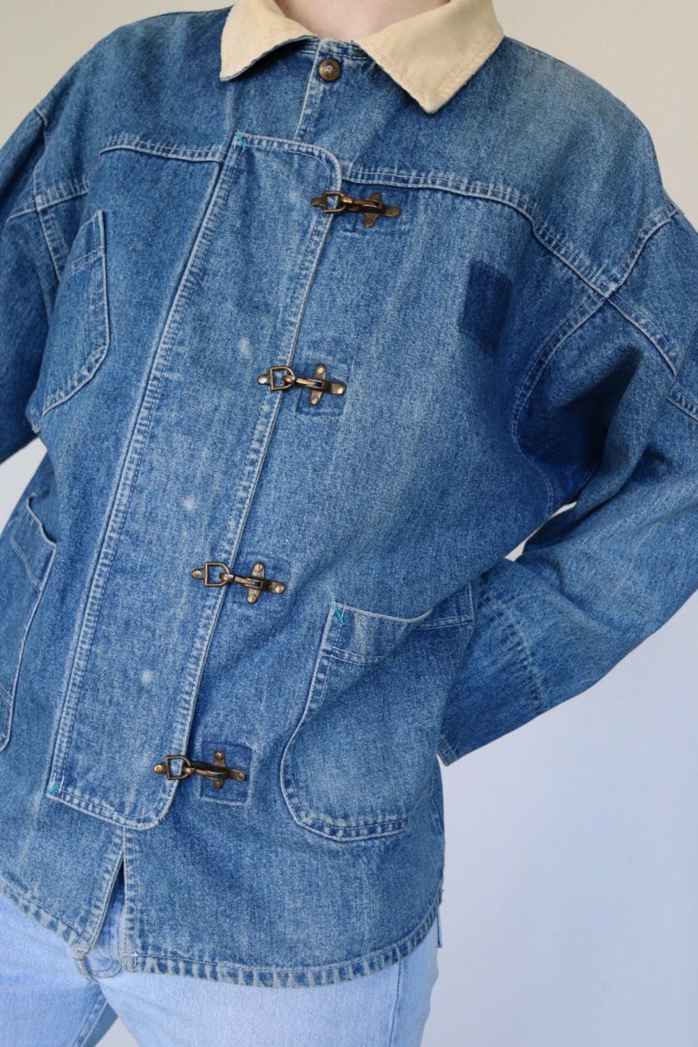 The Denim Barn - vintage denim jacket - S up to L