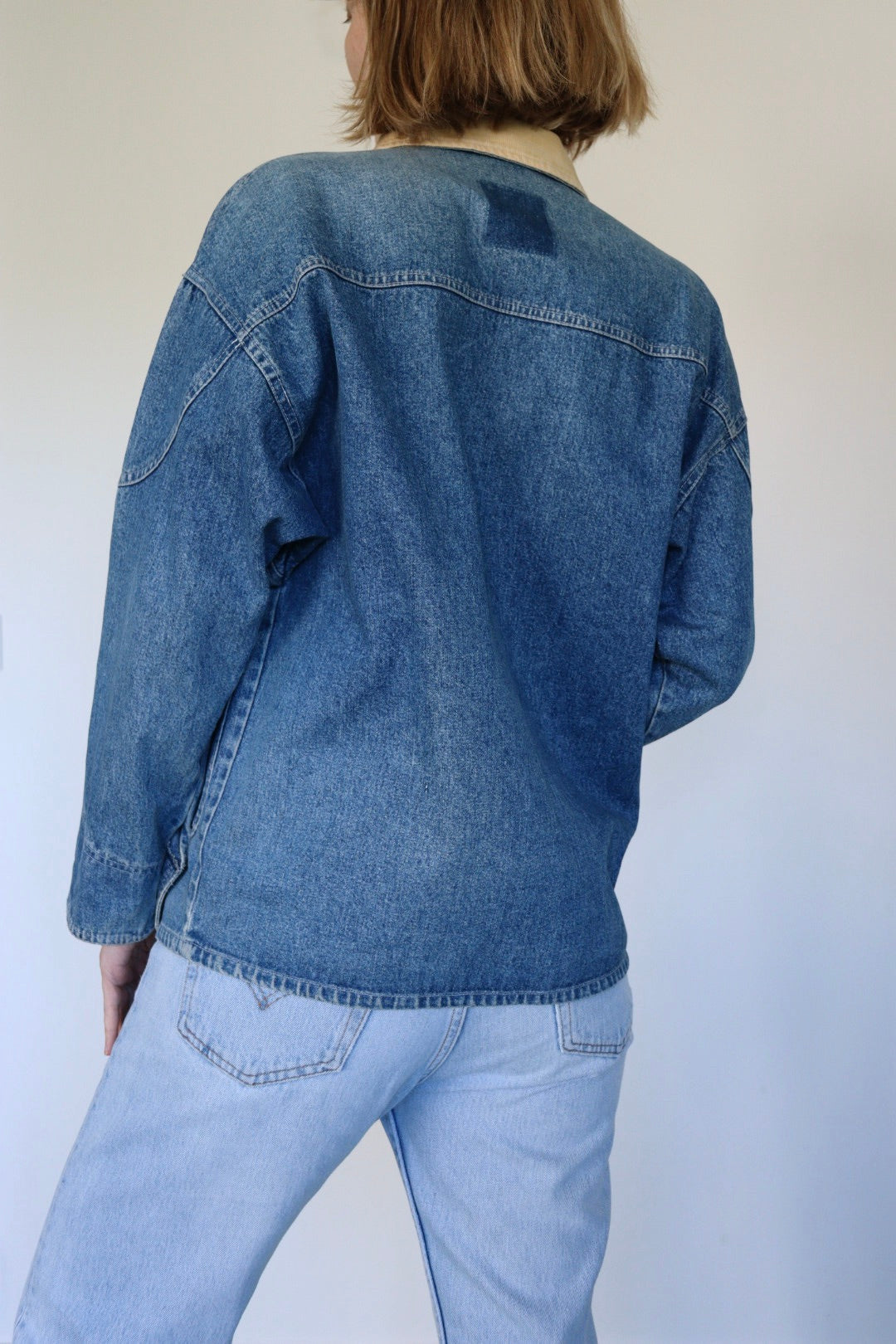 The Denim Barn - vintage denim jacket - S up to L
