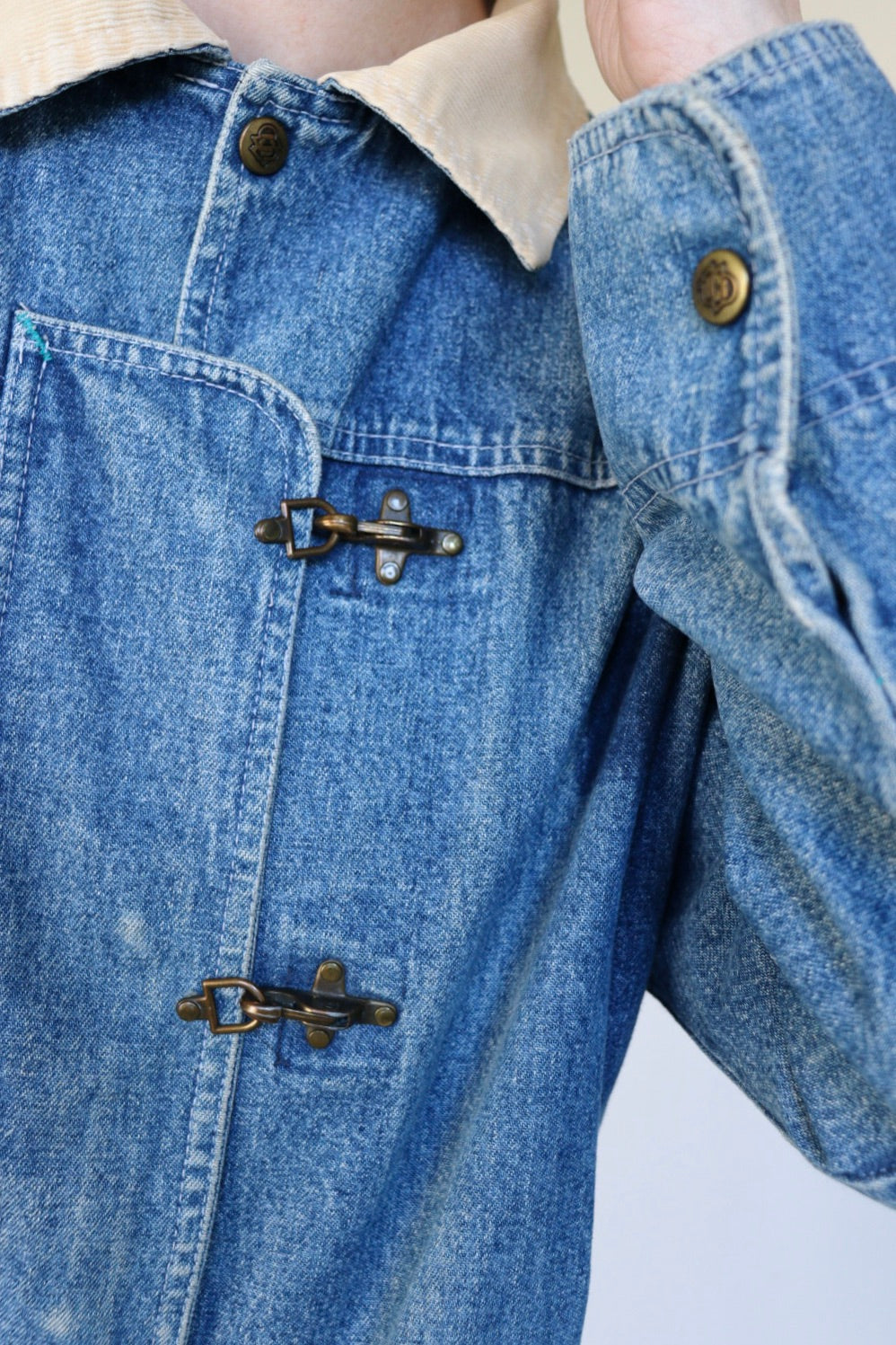 The Denim Barn - vintage denim jacket - S up to L