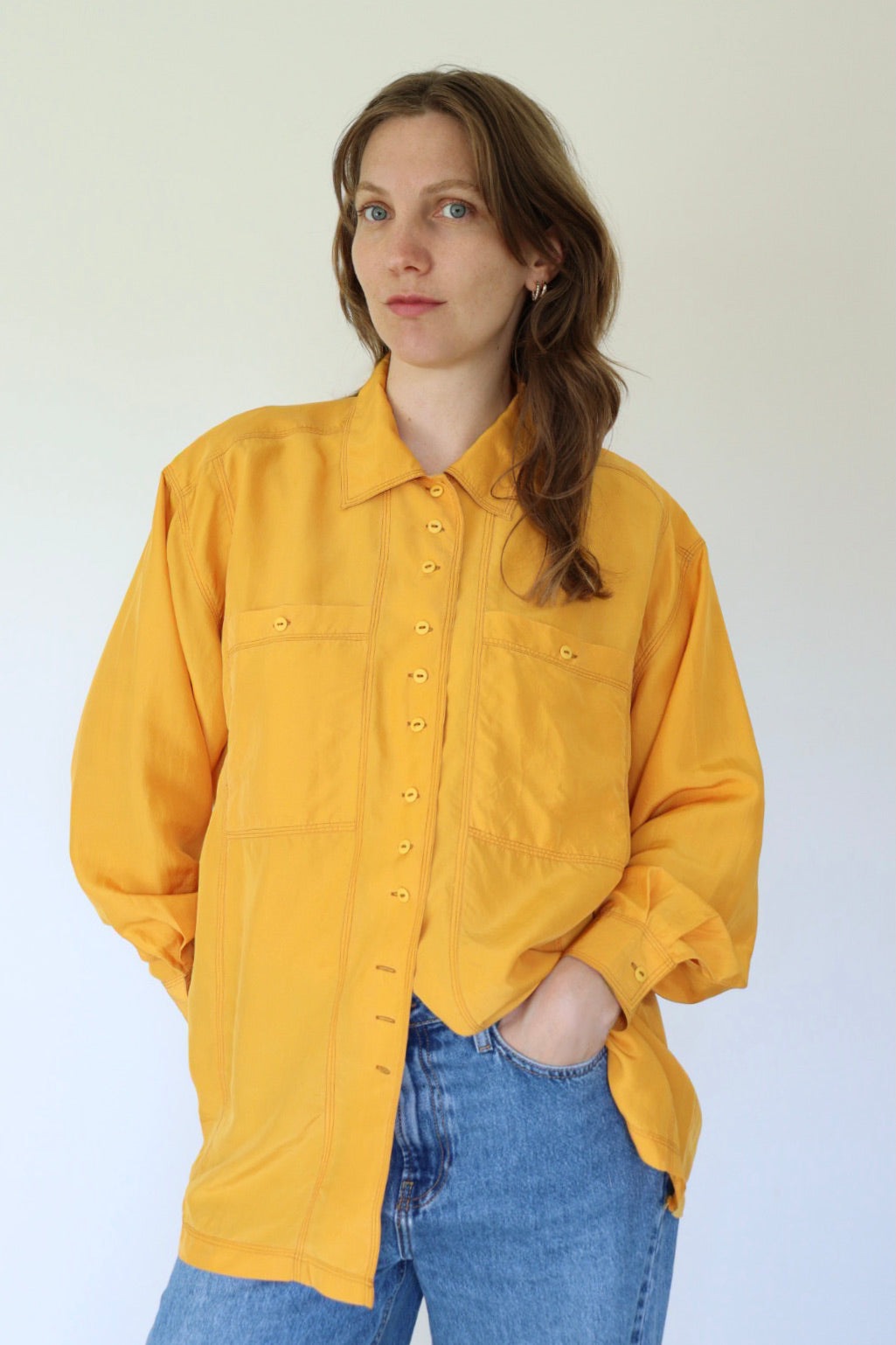 The Silk Sunshine - silk blouse - S up to XL