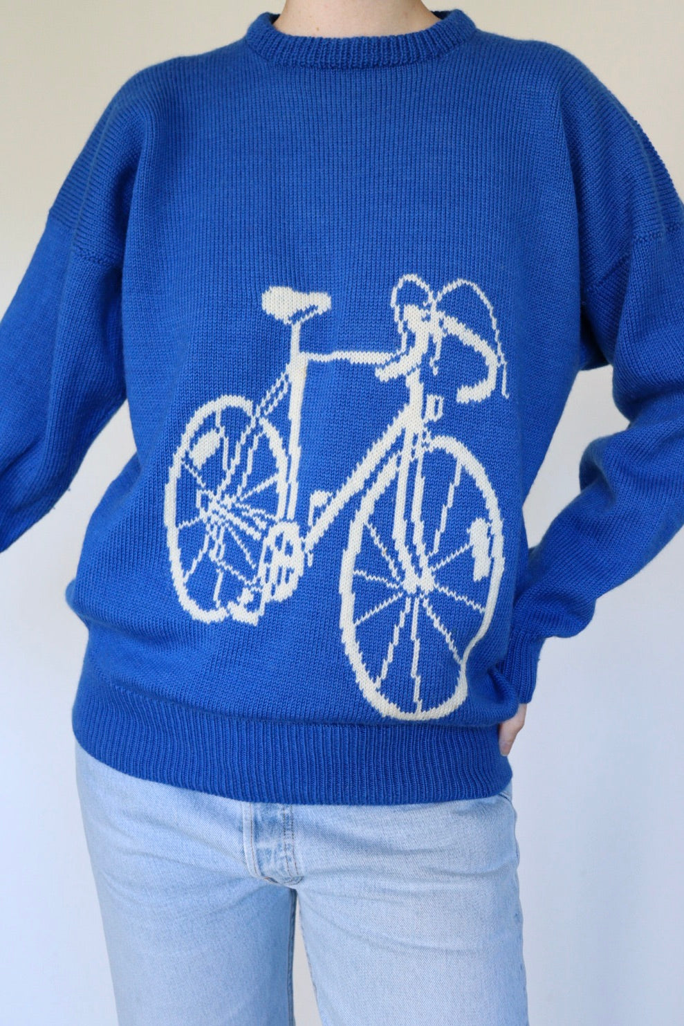 The Blue Bicycle - vintage sweater - S up to L