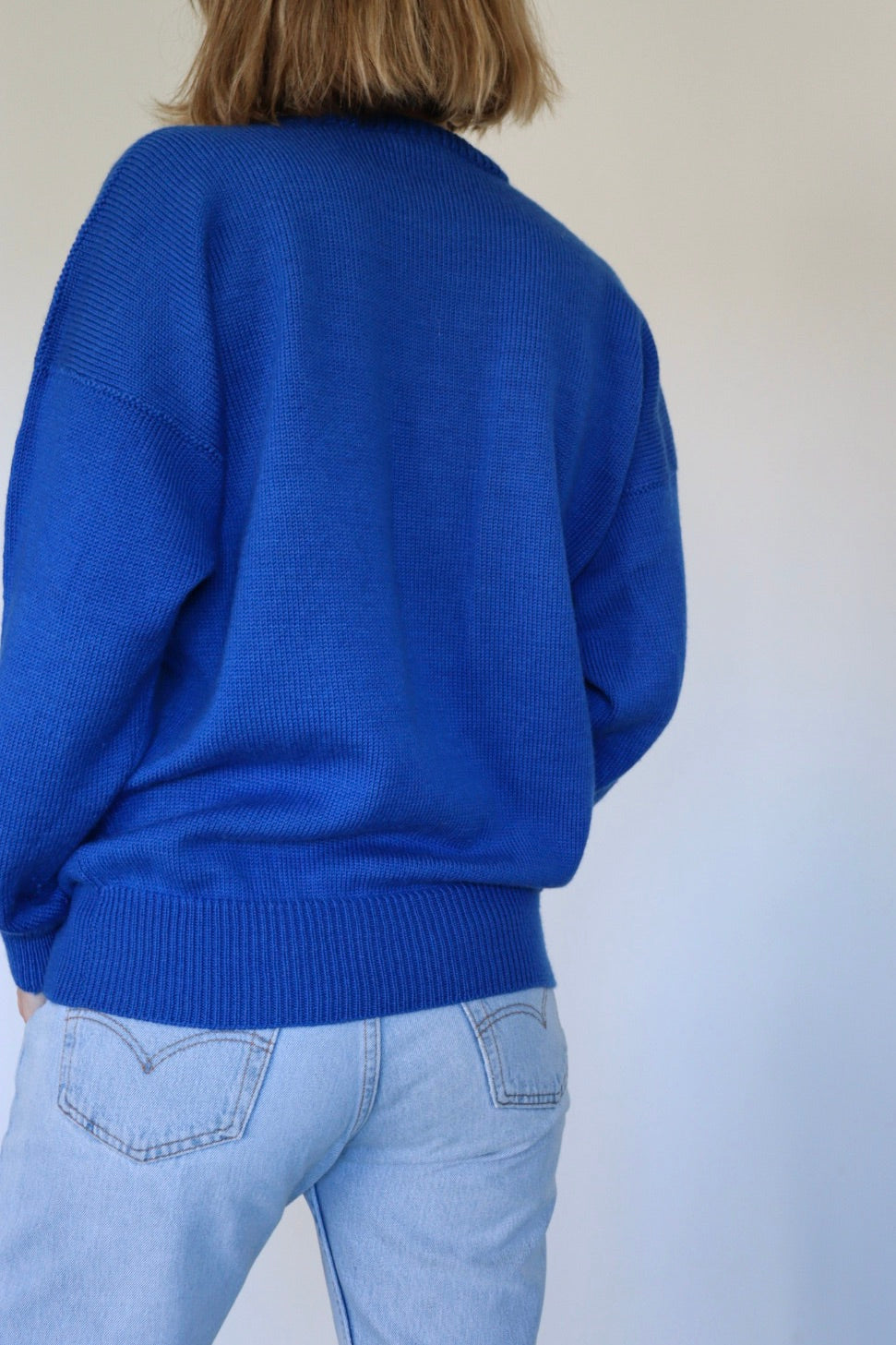 The Blue Bicycle - vintage sweater - S up to L