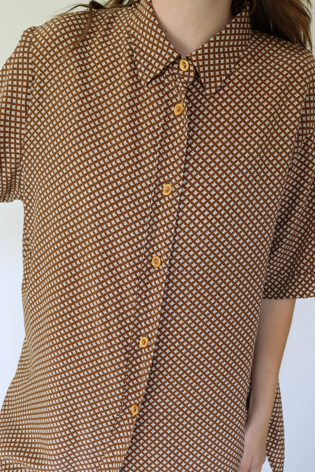 The Oval Buttons - silk blouse - S up to XL