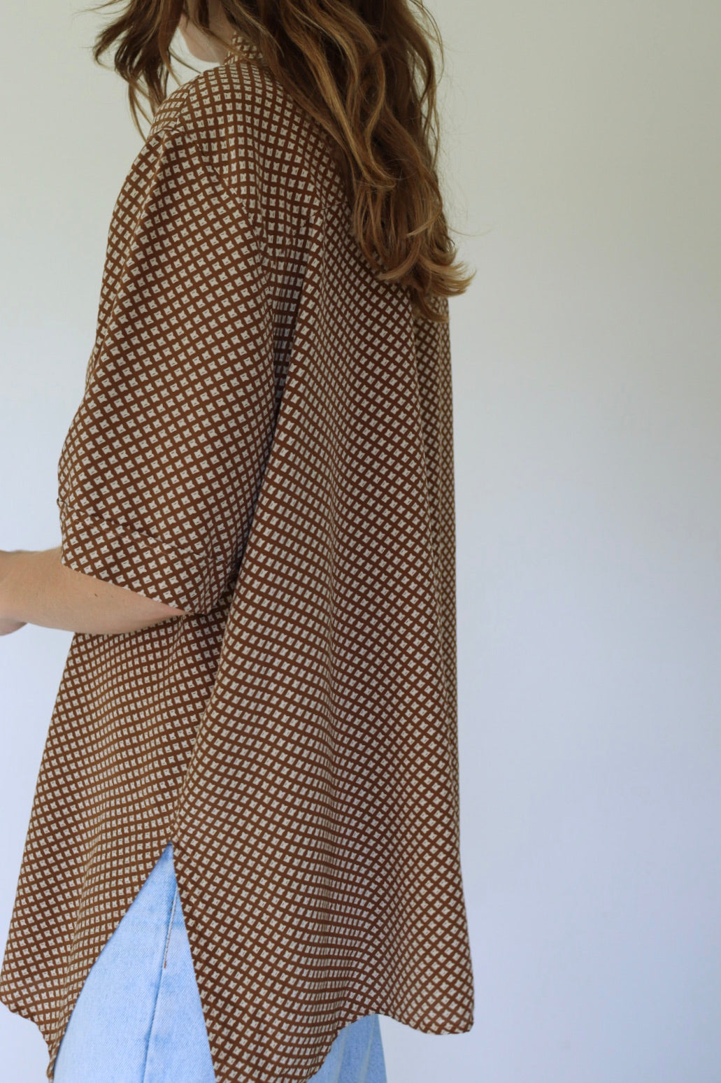 The Oval Buttons - silk blouse - S up to XL
