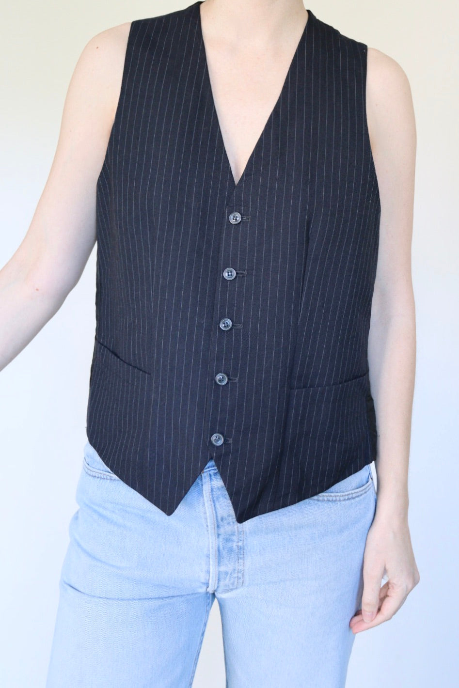 The Stripy Classic - vintage waistcoat / gilet - S up to L