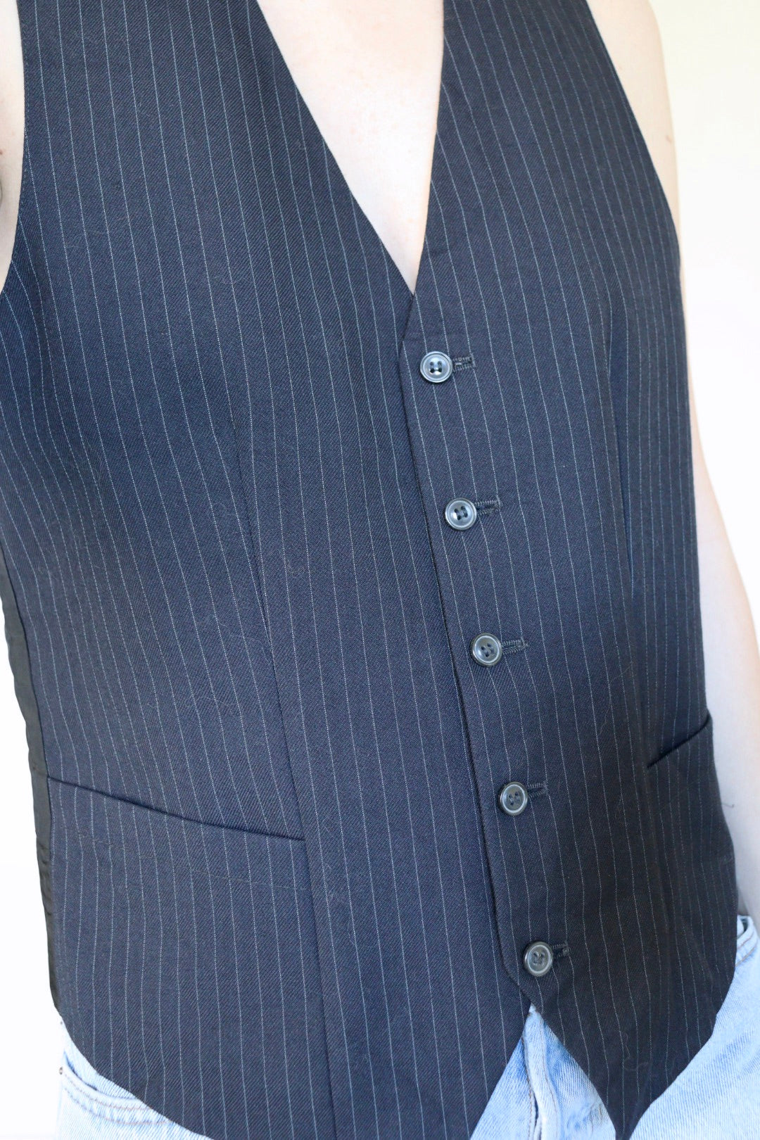 The Stripy Classic - vintage waistcoat / gilet - S up to L