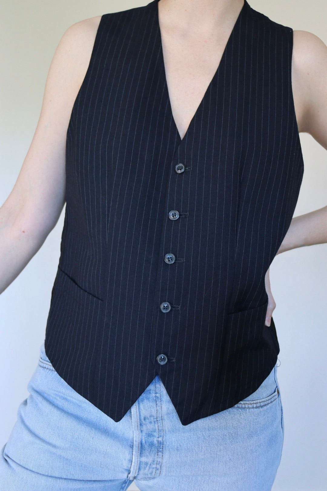 The Stripy Classic - vintage waistcoat / gilet - S up to L