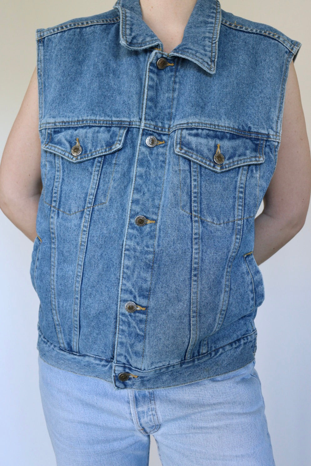 The Denim Vest - vintage denim waistcoat - S up to L