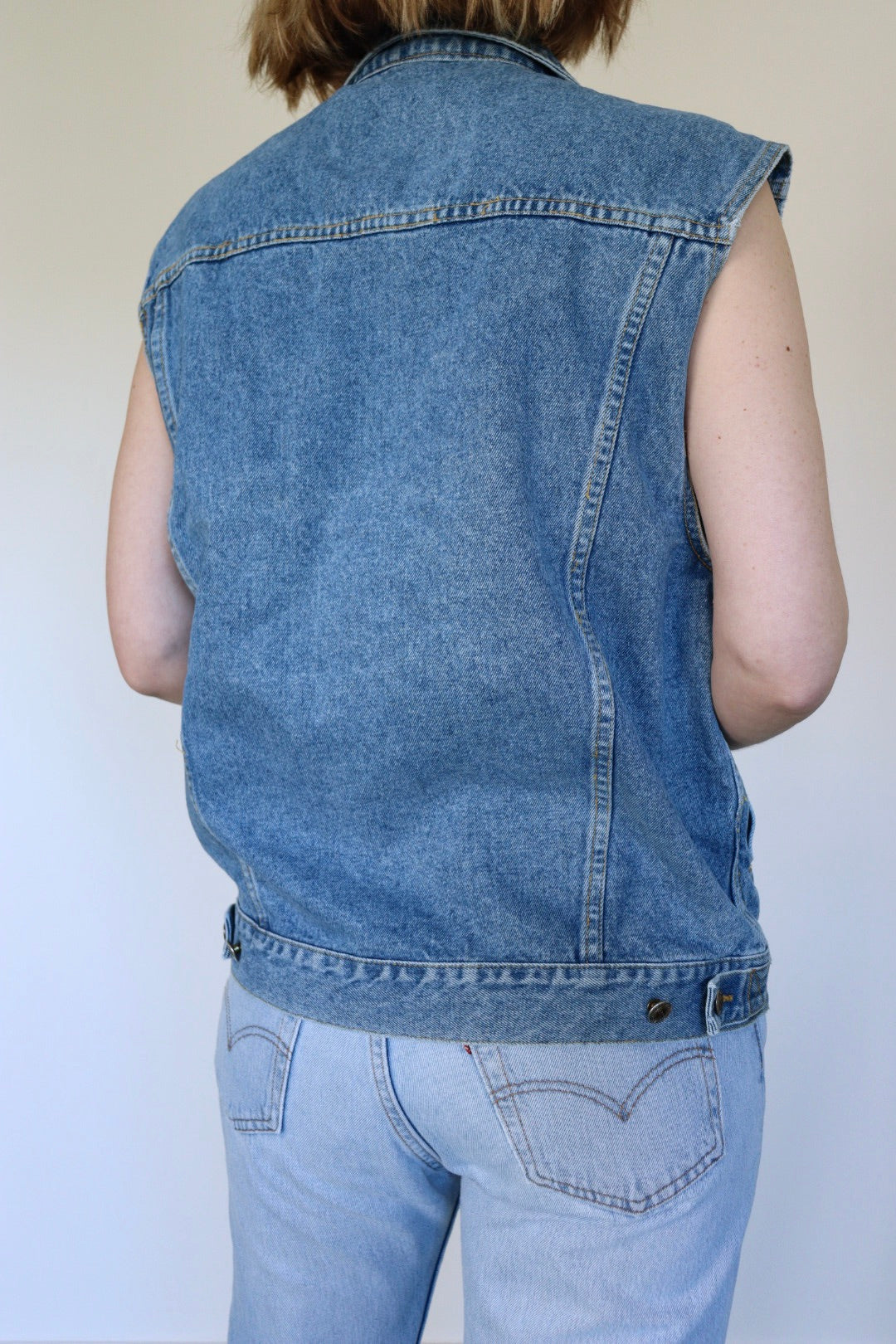 The Denim Vest - vintage denim waistcoat - S up to L