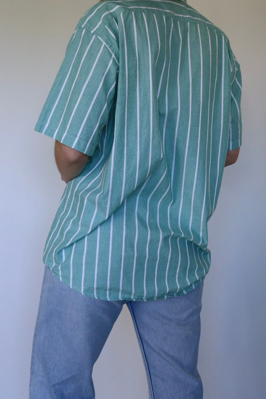 The Chemise Lacoste - vintage short sleeve blouse - S up to M