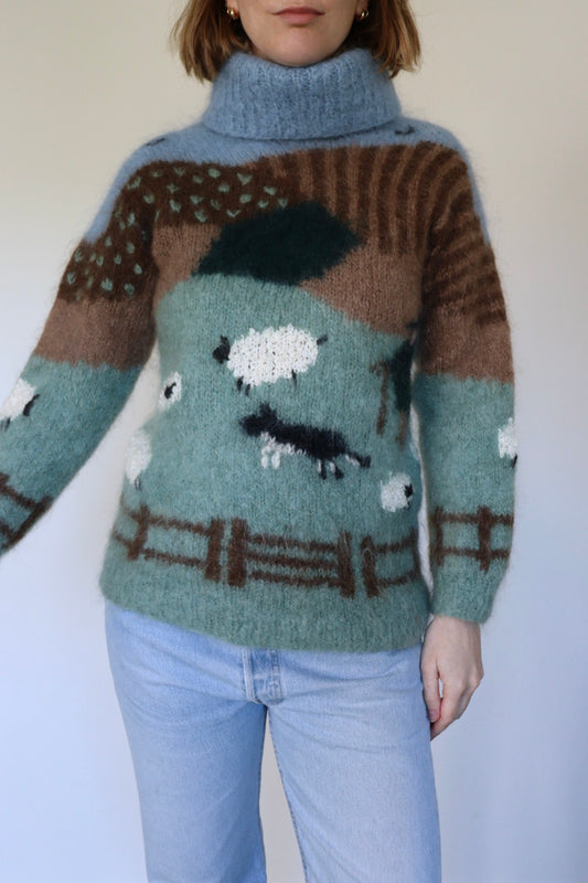 The Susie Sheeps - vintage mohair sweater - S up to M
