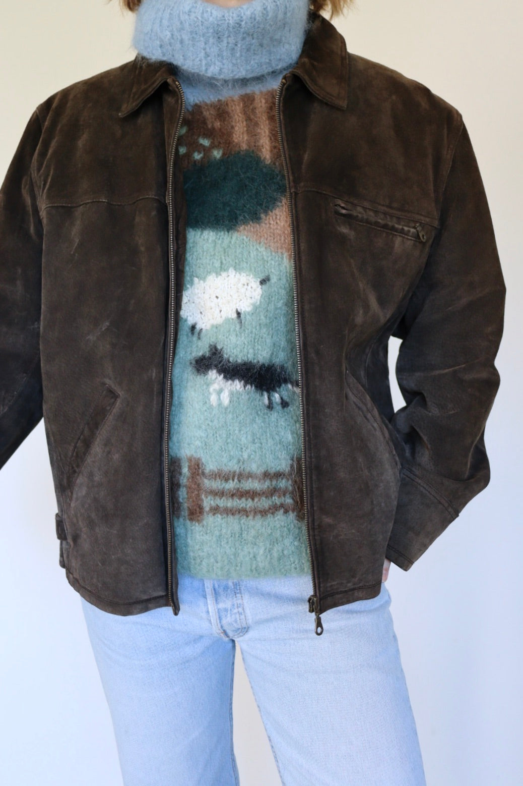 The 90's are Back - vintage suede jacket - S up to XXL